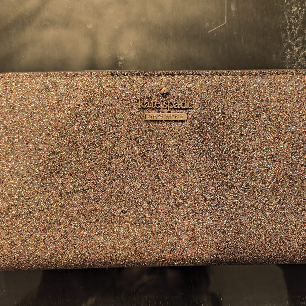 Kate Spade Silver Wallet Sparkly Design
